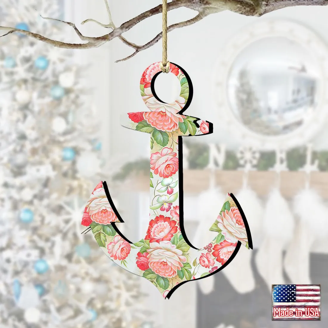 Anchor Wooden Ornaments by G. DeBrekht - Coastal Holiday Decor - 8198521