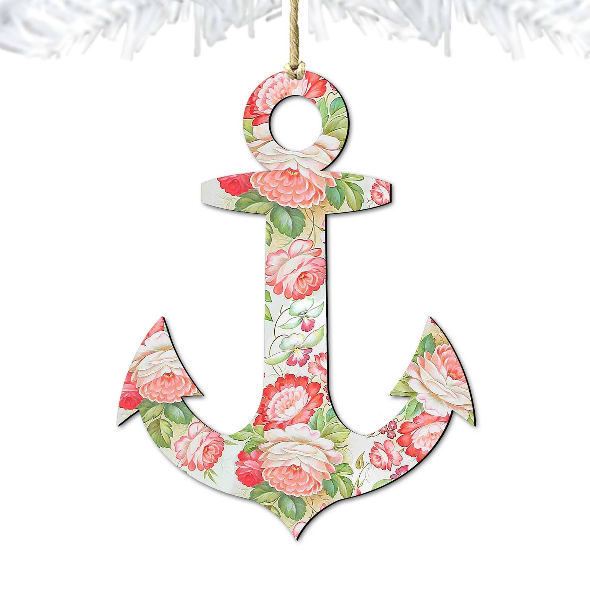 Anchor Wooden Ornaments by G. DeBrekht - Coastal Holiday Decor - 8198521