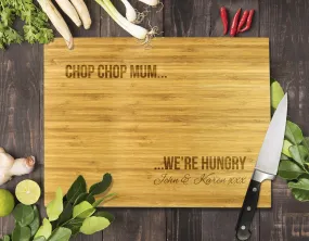 Chop Chop Mum Bamboo Cutting Board 8x11"