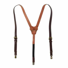 CrookhornDavis Men's The Bristol Clip End Leather Braces with Elastic Backstrap