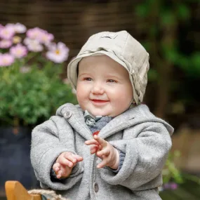 Emma Baby Sun Bonnet in 100% Organic Linen (3-12m)