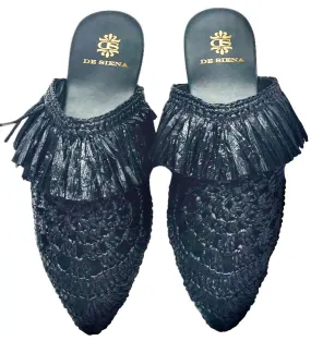 MARILU BLACK SLIPPERS