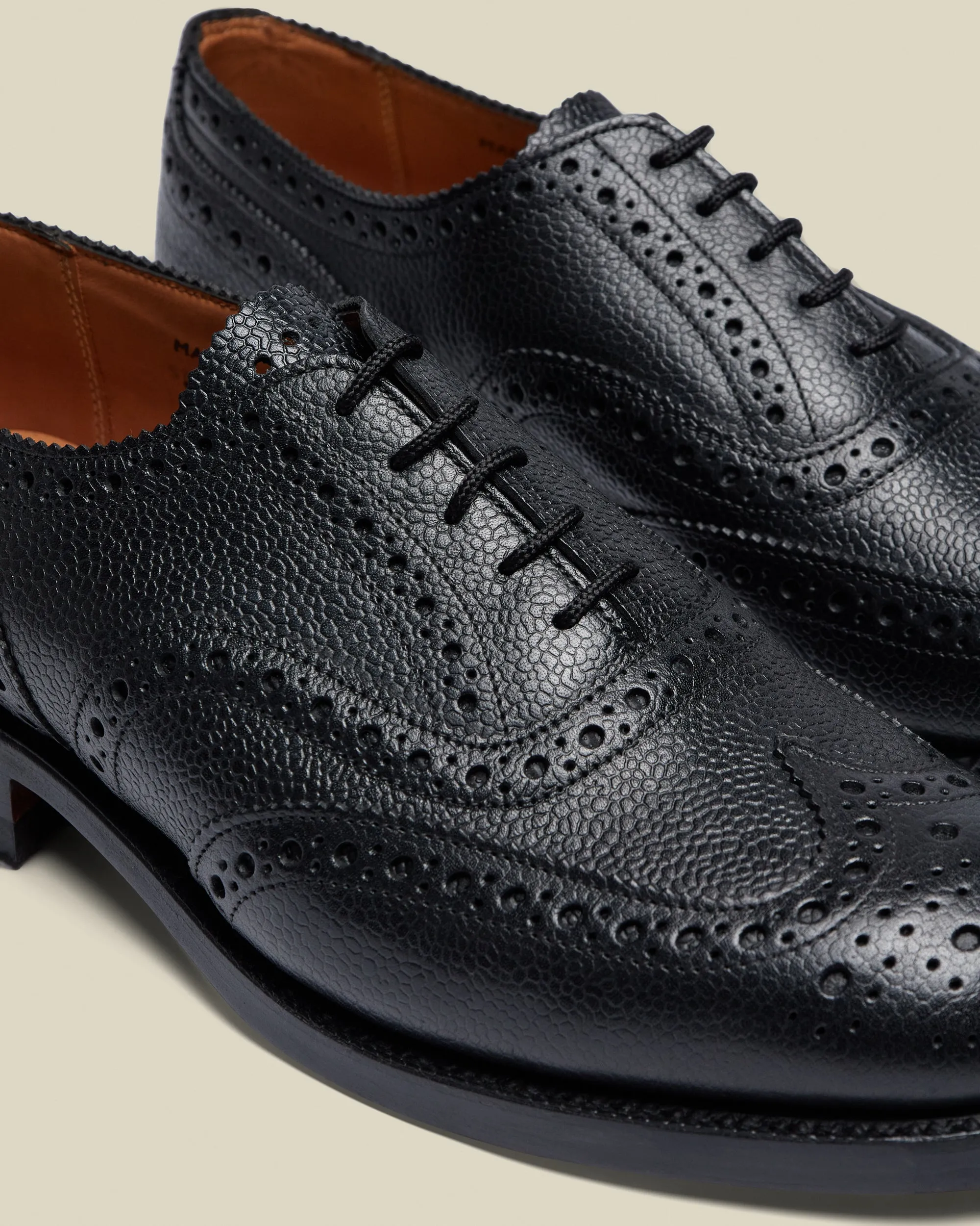 Portuguese Flannel | Sanders - Highland Brogue - Black Grain