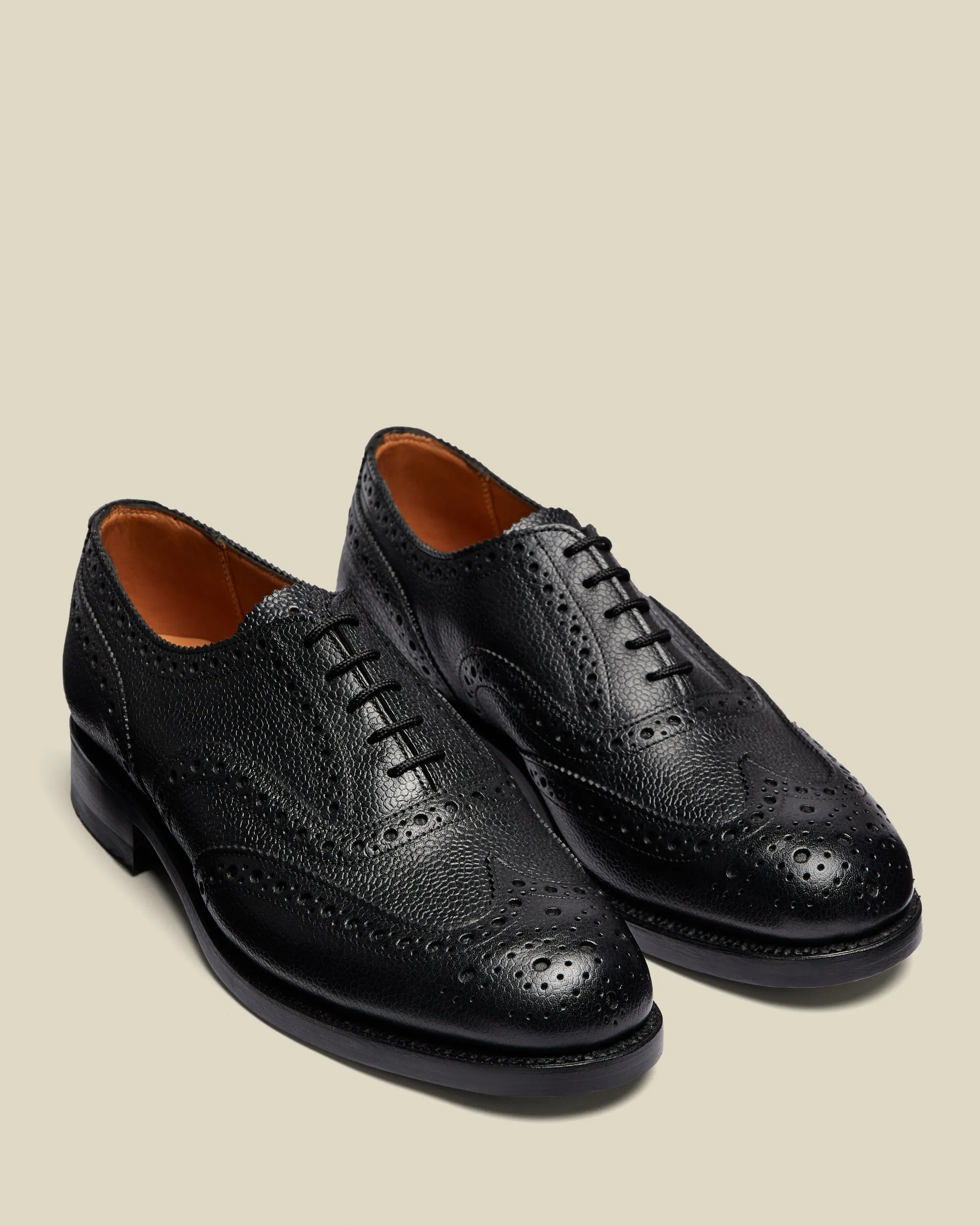 Portuguese Flannel | Sanders - Highland Brogue - Black Grain